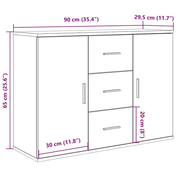 Sideboard Artisan Eiche 90 cm