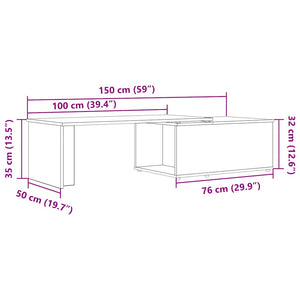 Couchtisch Altholz-Optik 150 cm