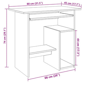 Schreibtisch Artisan Eiche 80x45 cm