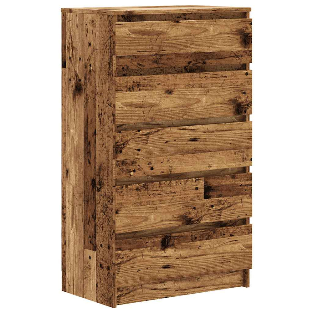 vidaXL Chest of Drawers Reclaimed Wood Look 60x36x103 cm Engineered Wood