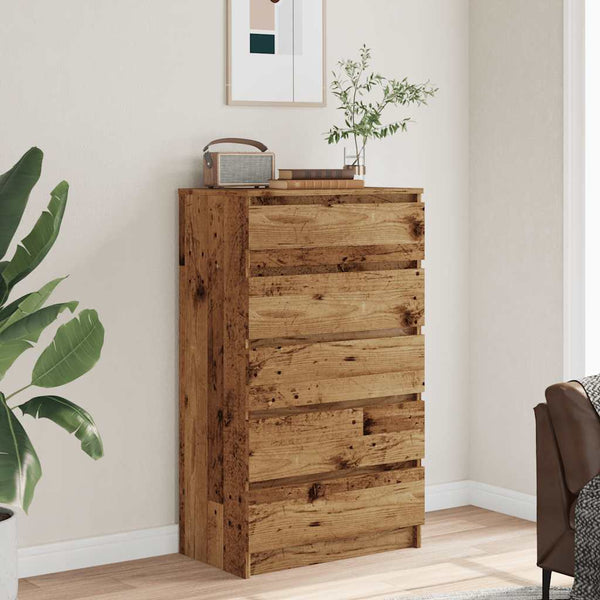 vidaXL Commode Effet bois de récupération 60x36x103 cm Bois d'ingénierie