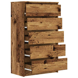 vidaXL Commode Effet bois de récupération 60x36x103 cm Bois d'ingénierie