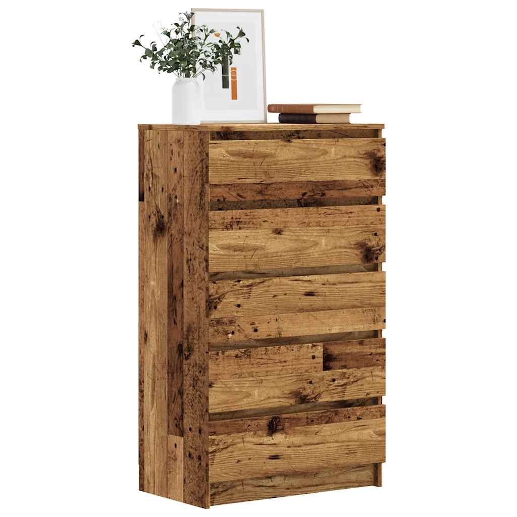 vidaXL Commode Effet bois de récupération 60x36x103 cm Bois d'ingénierie