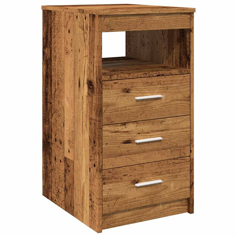 Schubladenschrank Altholz-Optik 40x76 cm