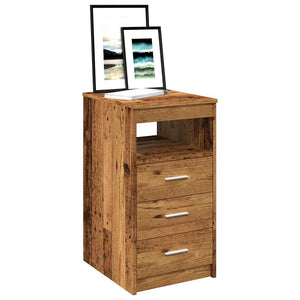 Schubladenschrank Altholz-Optik 40x76 cm