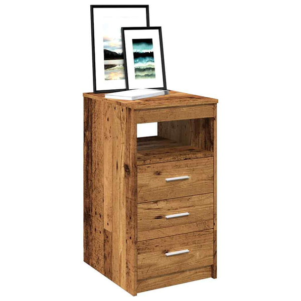 Schubladenschrank Altholz-Optik 40x76 cm