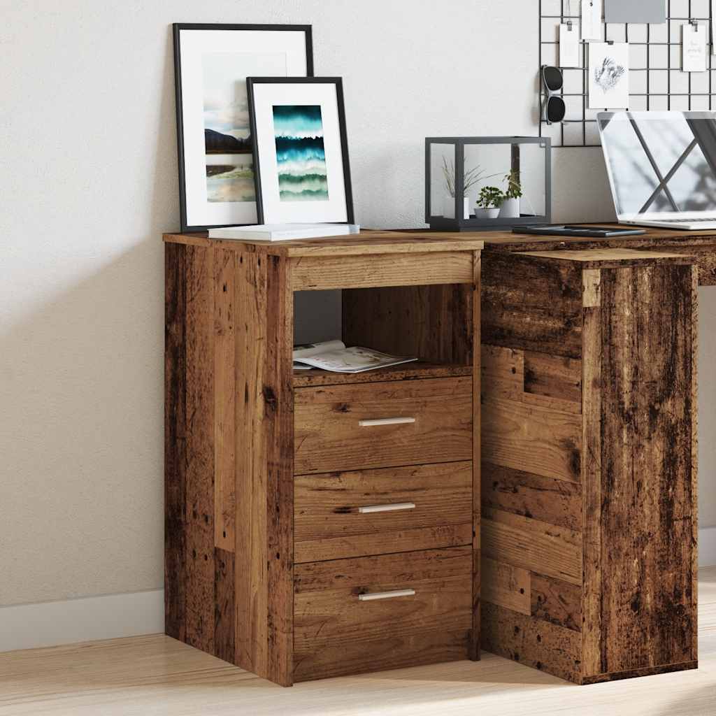Schubladenschrank Altholz-Optik 40x76 cm