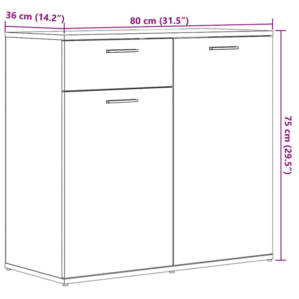 Sideboard Altholz-Optik 80 cm