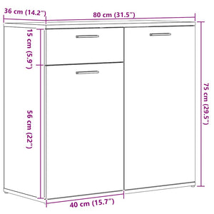 Sideboard Artisan Eiche 80 cm