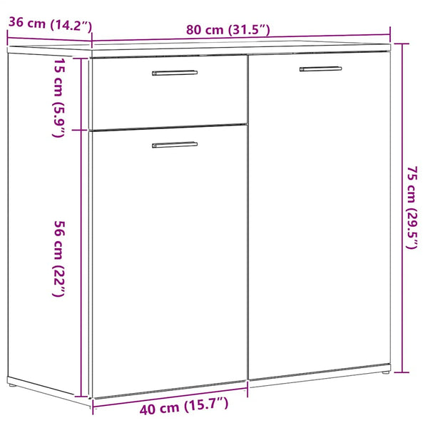 Sideboard Artisan Eiche 80 cm