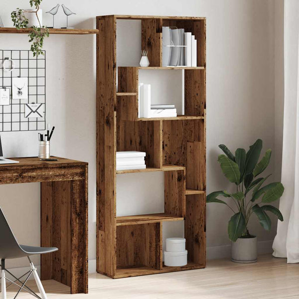 Bücherregal Altholz-Optik, 161 cm hoch