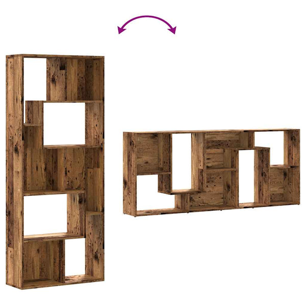 Bücherregal Altholz-Optik, 161 cm hoch