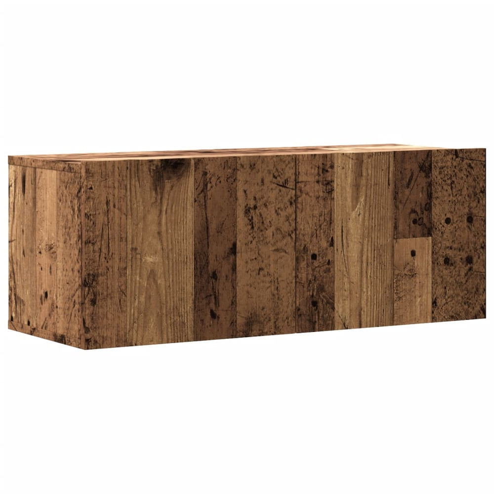 vidaXL Meuble TV mural aspect bois de récupération 80x30x30 cm Bois d'ingénierie
