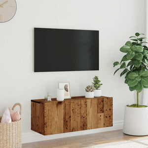 TV-Wandschrank Altholz-Optik 80 cm