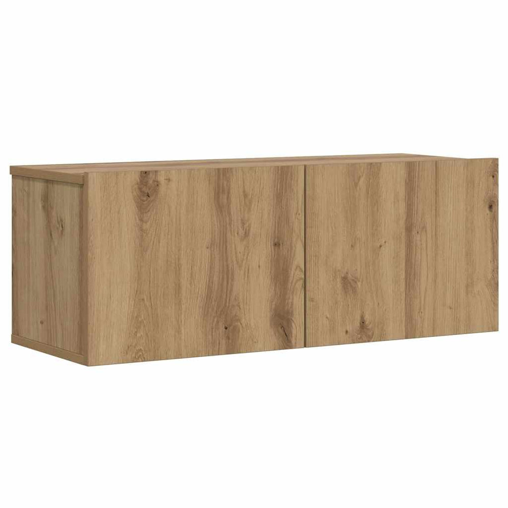 Meuble TV mural vidaXL chêne artisanal 80x30x30 cm bois d'ingénierie