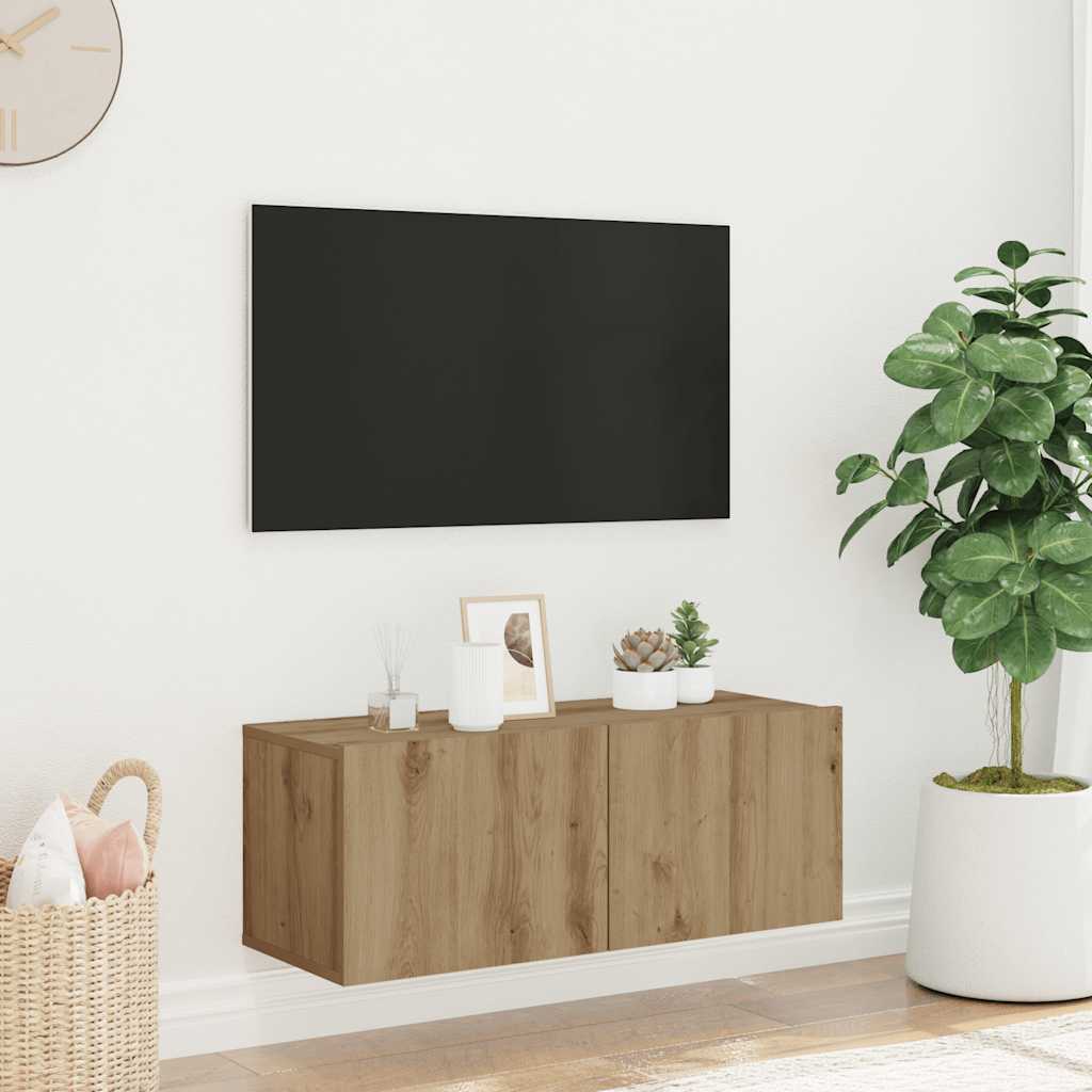 TV-Wandschrank Artisan Eiche 80x30x30 cm