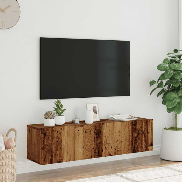 TV-Wandschrank Altholz-Optik 120 cm
