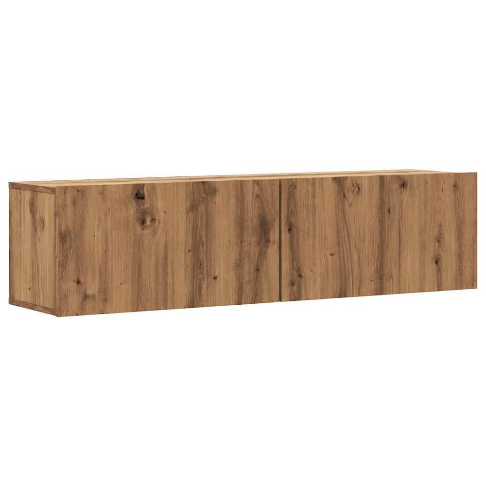vidaXL Meuble TV mural en bois d'ingénierie chêne artisan 120x30x30 cm