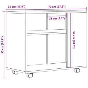 Beistelltisch Artisan Eiche 70x35x55 cm