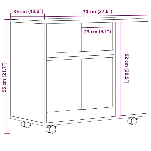 Beistelltisch Artisan Eiche 70x35x55 cm