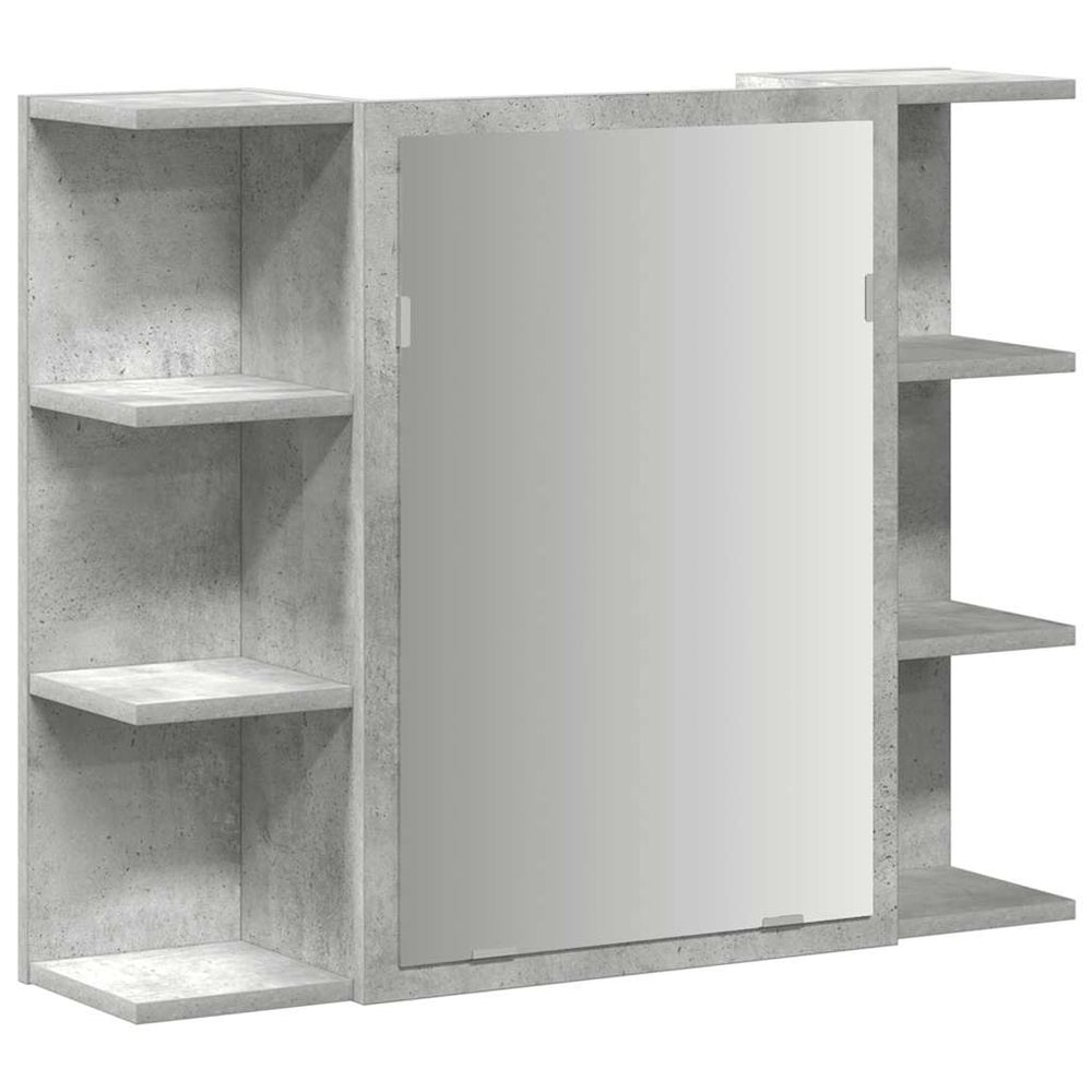 Betongrauer Spiegelschrank 80 cm
