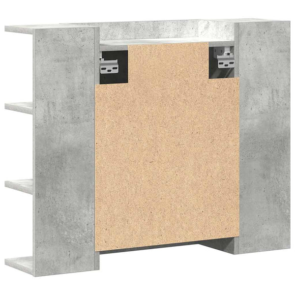 Betongrauer Spiegelschrank 80 cm