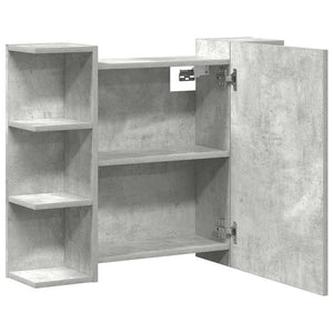 Betongrauer Spiegelschrank 80 cm