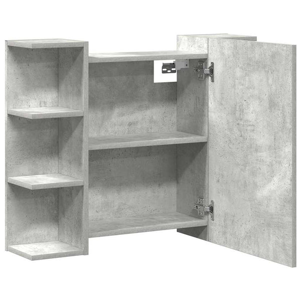 Betongrauer Spiegelschrank 80 cm
