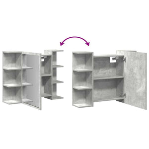Betongrauer Spiegelschrank 80 cm