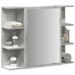 Betongrauer Spiegelschrank 80 cm