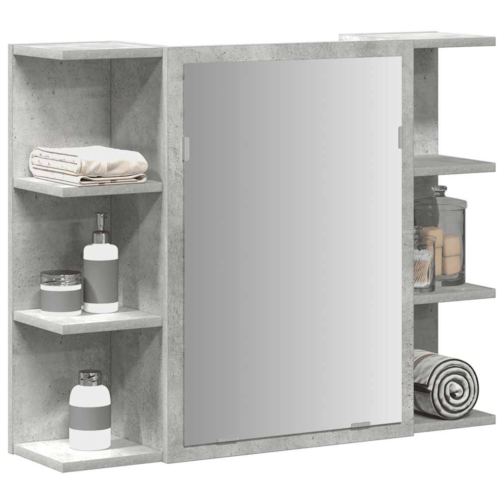 Betongrauer Spiegelschrank 80 cm