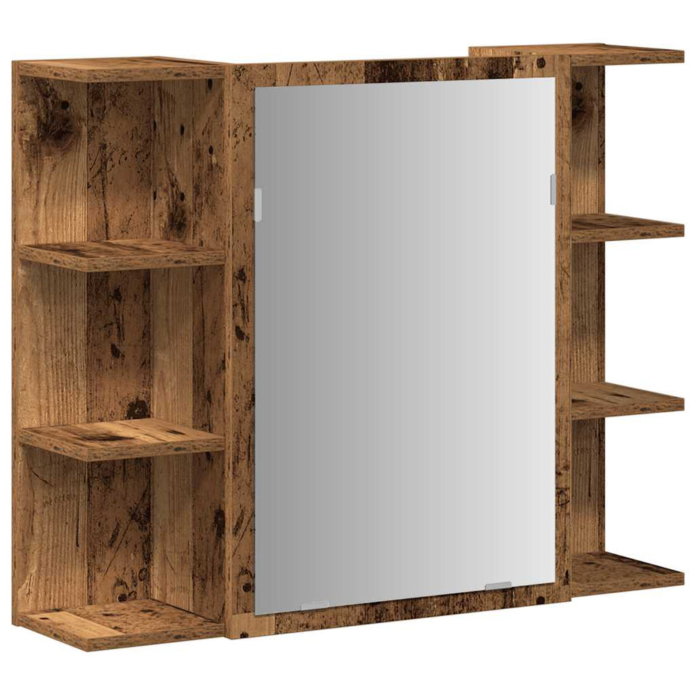Bad Spiegelschrank Altholz-Optik 80 cm
