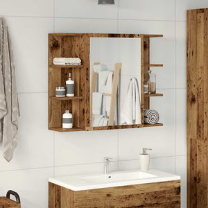 Bad Spiegelschrank Altholz-Optik 80 cm