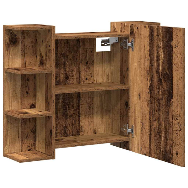 Bad Spiegelschrank Altholz-Optik 80 cm