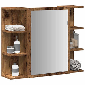 Bad Spiegelschrank Altholz-Optik 80 cm