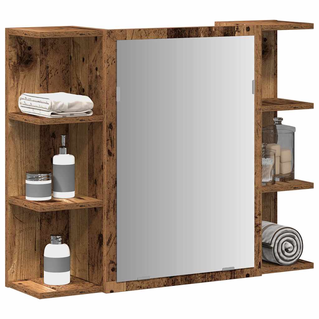 Bad Spiegelschrank Altholz-Optik 80 cm