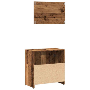 Badschrank mit Spiegel in Altholz-Optik
