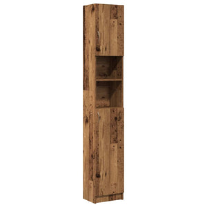Badschrank Altholz-Optik, 190 cm hoch