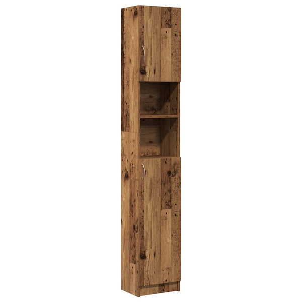 Badschrank Altholz-Optik, 190 cm hoch