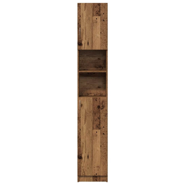 Badschrank Altholz-Optik, 190 cm hoch