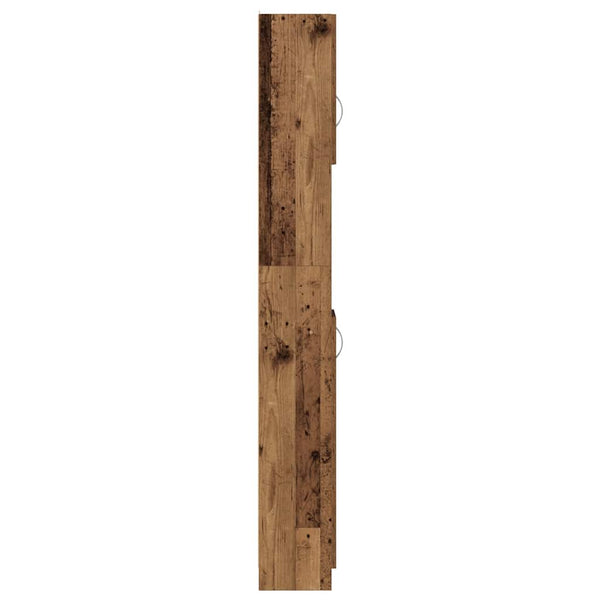 Badschrank Altholz-Optik, 190 cm hoch