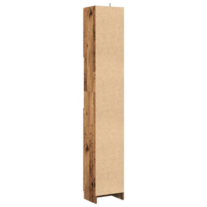 Badschrank Altholz-Optik, 190 cm hoch