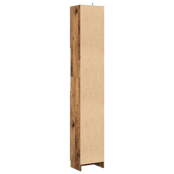 Badschrank Altholz-Optik, 190 cm hoch
