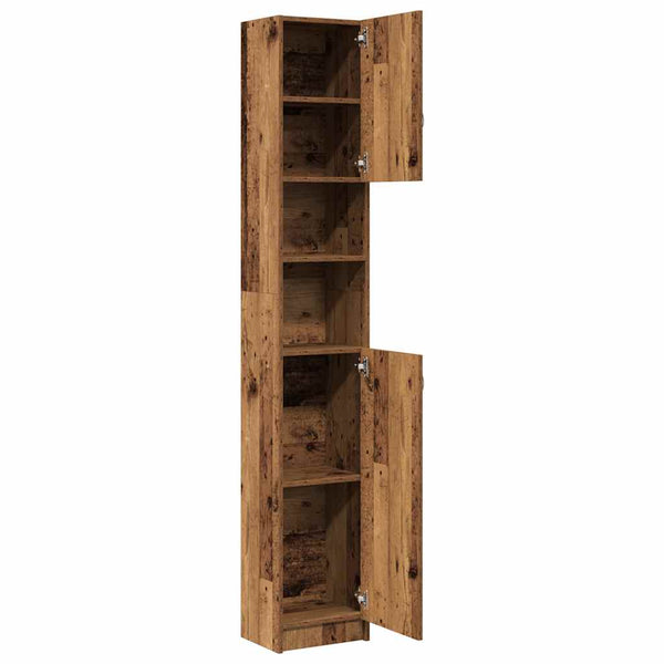Badschrank Altholz-Optik, 190 cm hoch
