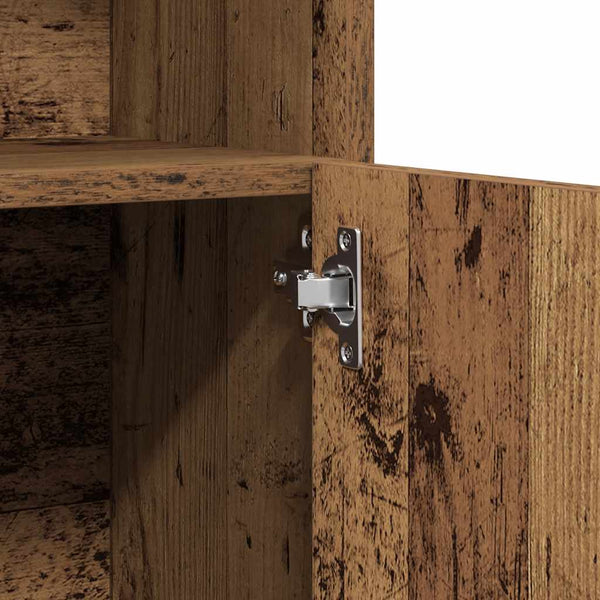 Badschrank Altholz-Optik, 190 cm hoch
