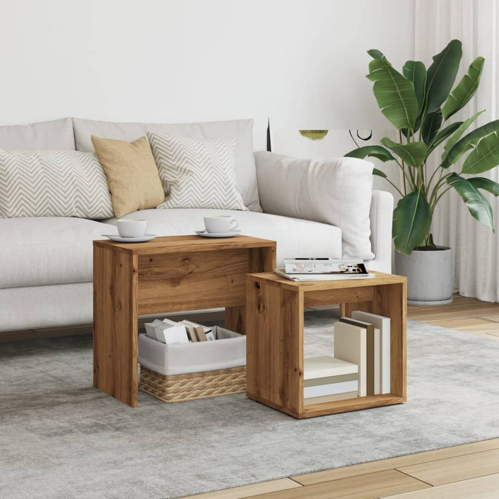 Satztische 2er Set Artisan Eiche
