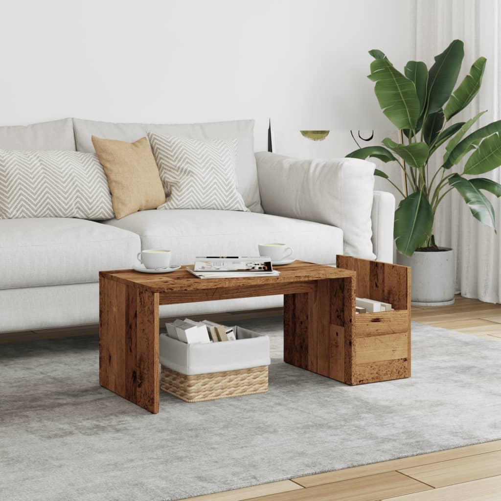 Couchtisch Altholz-Optik 90x45 cm