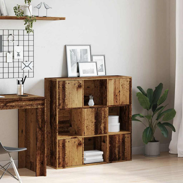 Bücherregal Altholz-Optik 90x90 cm