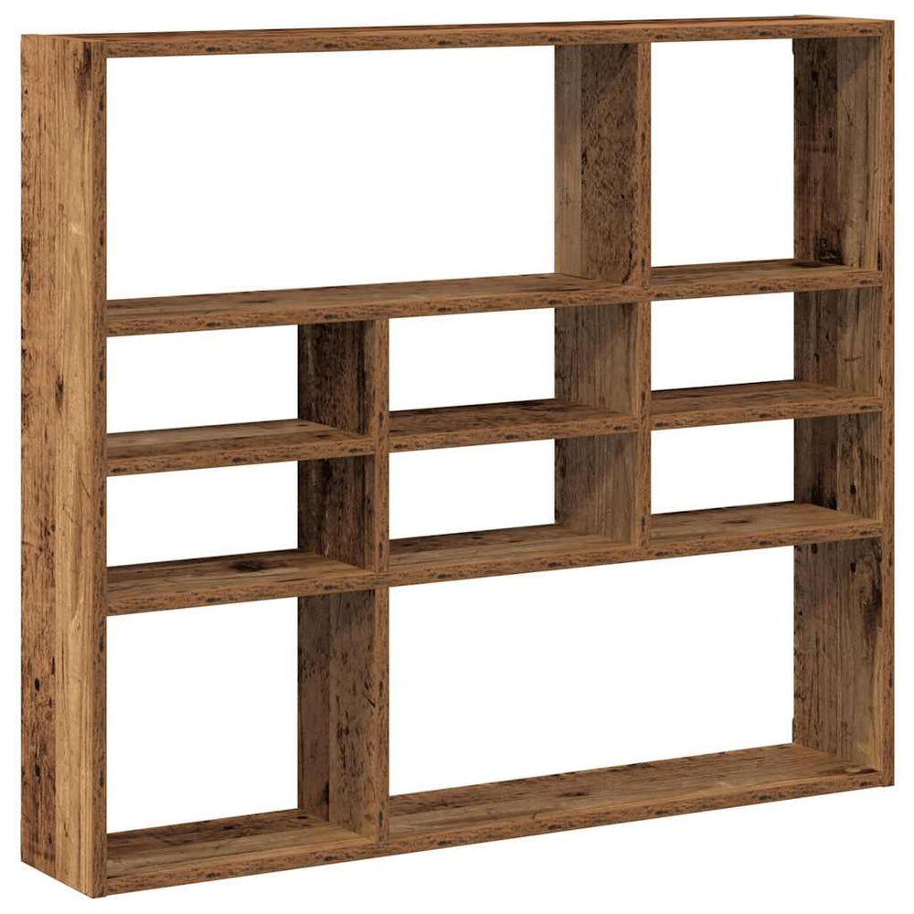 vidaXL Wall Shelf Reclaimed Wood Look 90x16x78 cm Engineered Wood