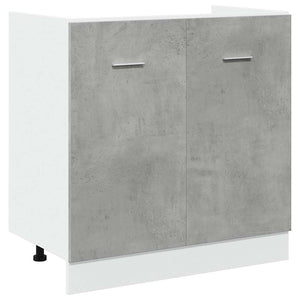 Spülenunterschrank Lyon Betongrau 80 cm